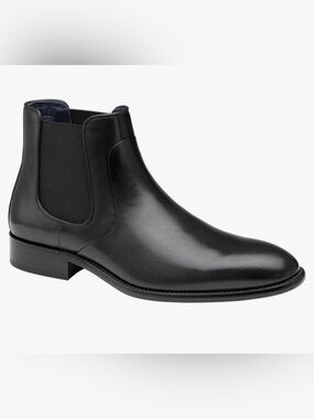 Johnston & Murphy Black Leather Chukka Chelsea Boot Size 9